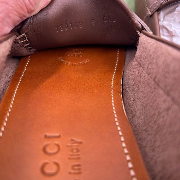 Men's Gucci interlocking G Supreme driver loafers size 9, made in Italy - Picture 9 of 10